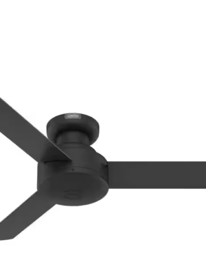 Hunter Presto 44 in. Indoor Ceiling Fan in Matte Black with Wall Control Included For Bedrooms 52401 - The Home Depot